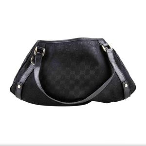 Gucci Abbey GG black canvas monogram shoulder bag